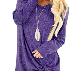 Blue Long Sleeve Top